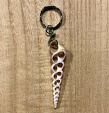 Sliced & Carved Shell Keychain