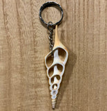 Sliced & Carved Shell Keychain