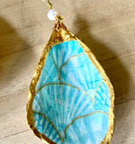 Mermaid Blue Oyster Shell Ornament