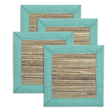 Ocean Hues Hyacinth Coaster Set