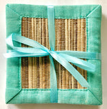 Ocean Hues Hyacinth Coaster Set