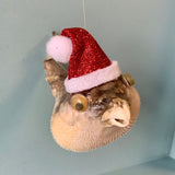 Puffer Santa Ornament