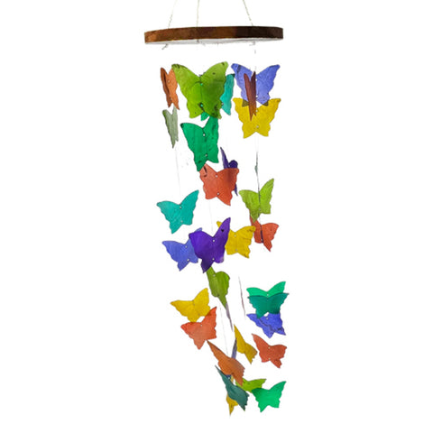Butterfly Capiz Windchime