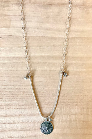 Sand Dollar Charm Chain Necklace