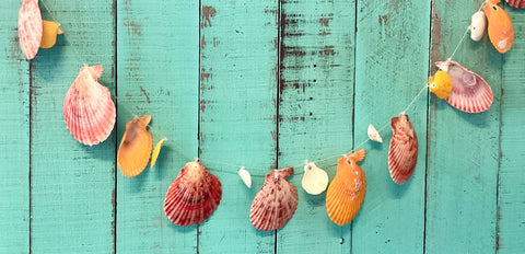 Rainbow Scallop Seashell Garland