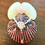 Pink Flower Seashell Angel