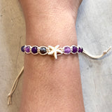 Starfish Macrame Stone Bracelet