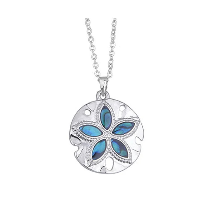 Paua Sand Dollar Necklace