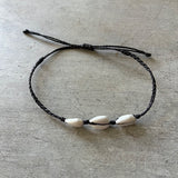 Simple Cowrie Shell Braided Anklet