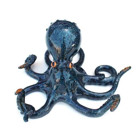 Blue Octopus Figurine
