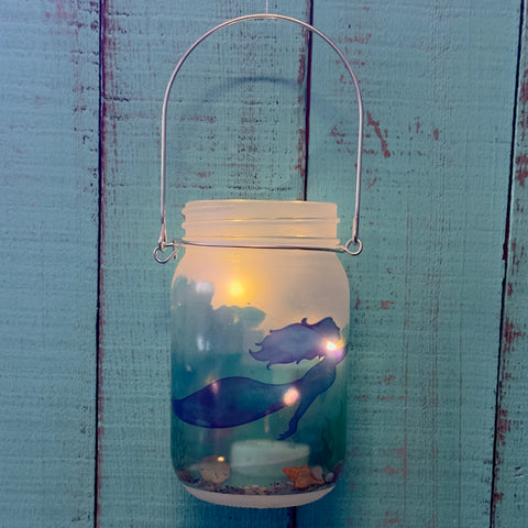 Aquatic Mason Jar Lanterns
