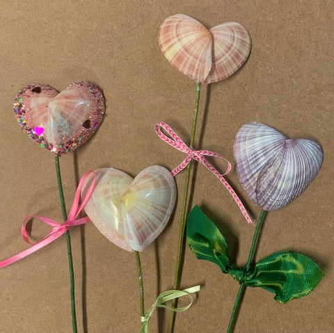 Shell Heart Flowers