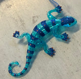 Glass Gecko Ornament