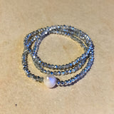 Crystal Pearl Wrap Bracelet