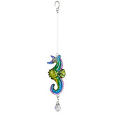 Glass Seahorse Crystal Dangle Ornament