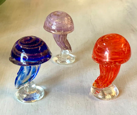 Jellyfish Blown Glass Figurine