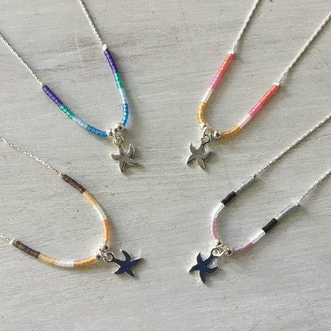 Dainty Colorful Starfish Anklet