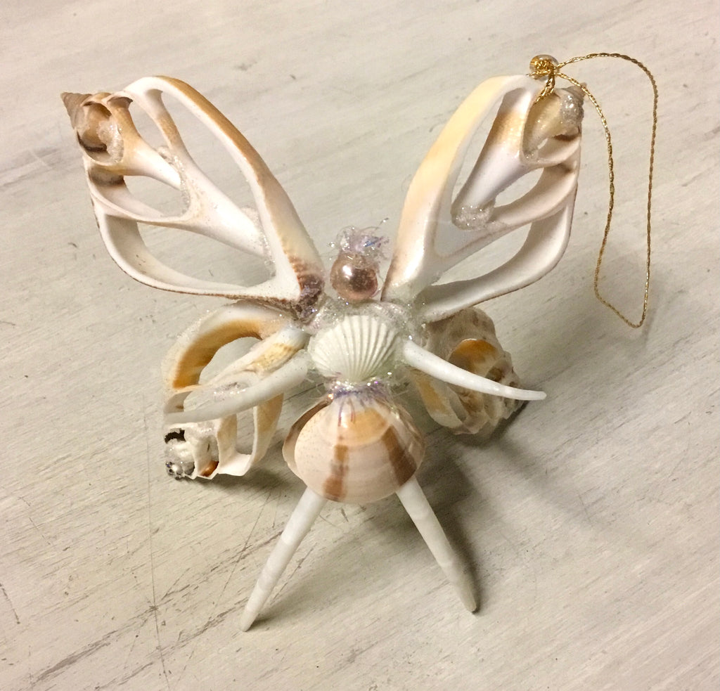 Butterfly Fairy Seashell Ornament