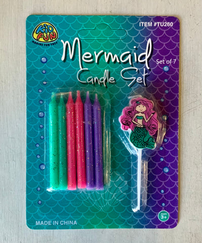Mermaid Birthday Candle Set