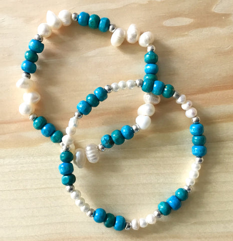 Pearl Coconut Bead Bracelet