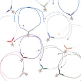 Starfish Crystal Cord Anklet