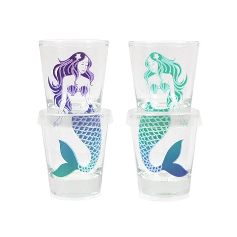 Stacked Mermaid Shot Glass Set