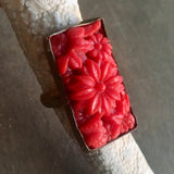 Red Flower Vintage Ring