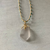 Pastel Seaglass Seedbead Necklace