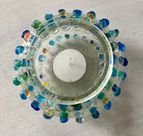 Glass Pebble Urchin Candle Holder