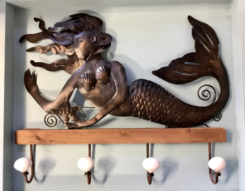 Metal Mermaid Coat Rack