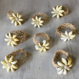 Cowrie Flower Napkin Rings