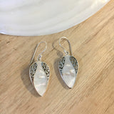 MOP Filigree Pear Earrings