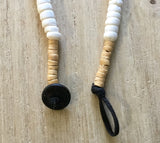 White Puka Button Necklace