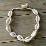 Cowrie Shell Button Anklet