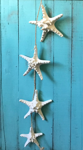 Large White Starfish Garland