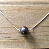 Simple Pearl Sterling Silver Chain Necklace