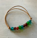 Lagoon Recycled Glass Bead Bracelet