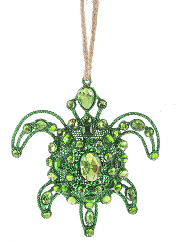 Sea Turtle Jeweled Ornament