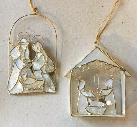 Capiz Nativity Ornament