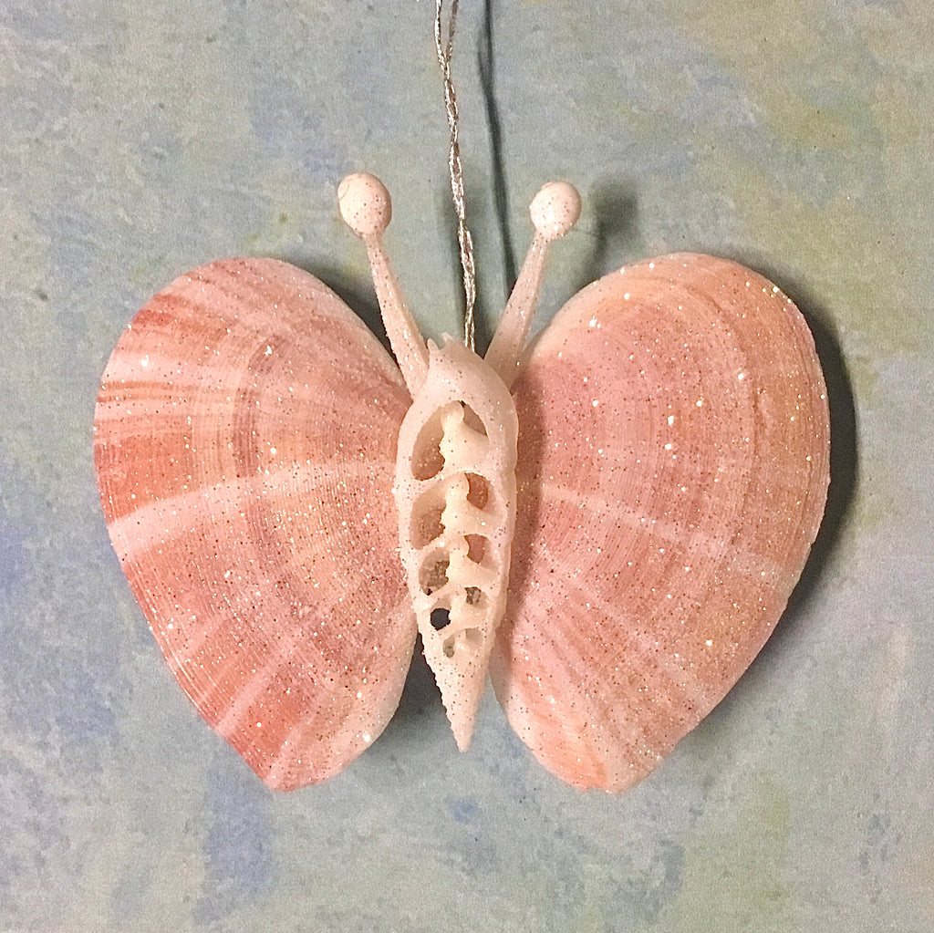 Butterfly Seashell Ornament