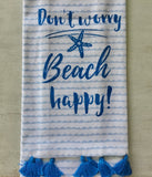 Beach Fun Tassel Tea Towel