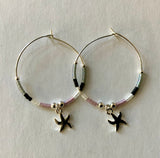 Starfish Charm Hoop Earrings