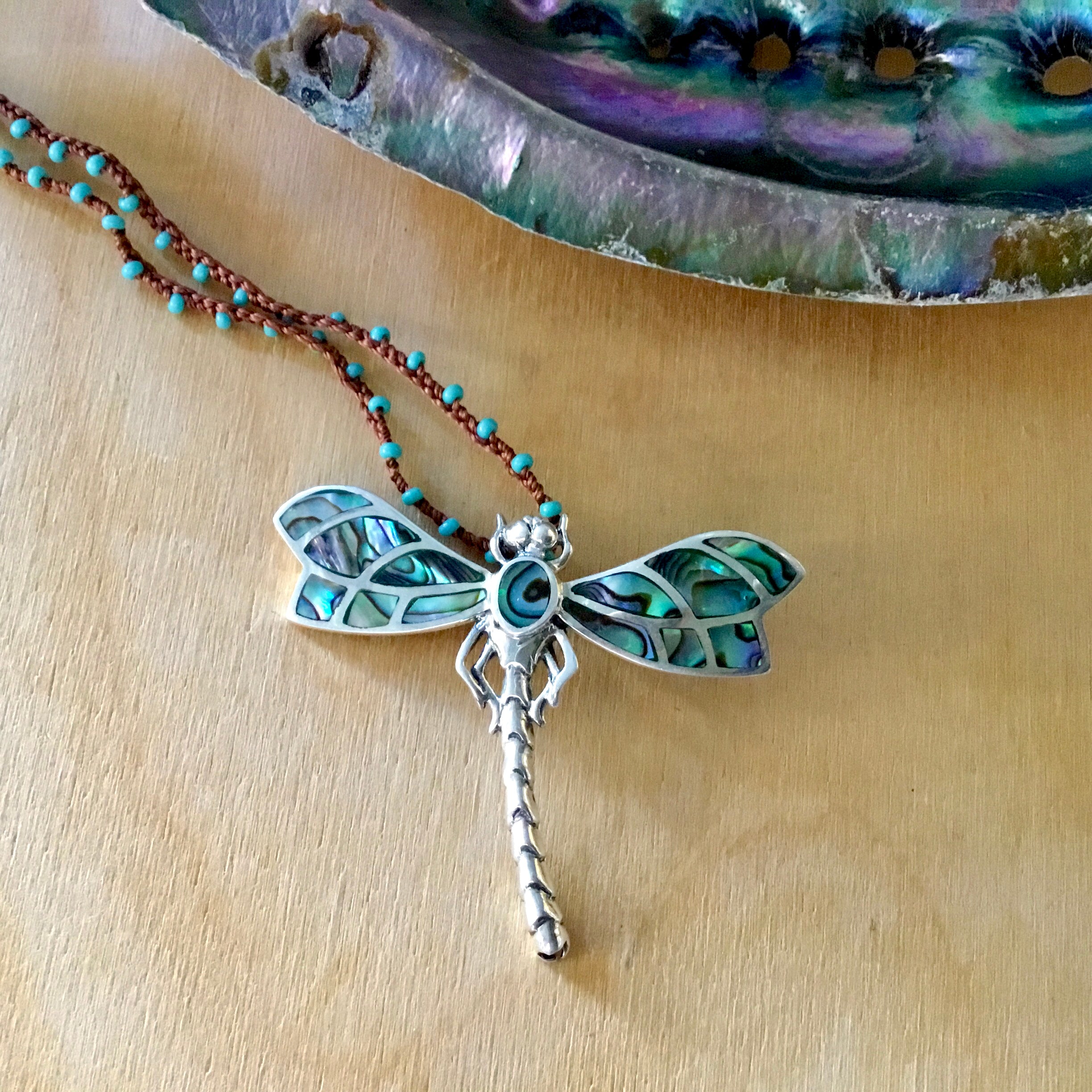 Divine Radiance Hand Painted Pink Crystal Dragonfly Necklace - Anne Koplik  Designs