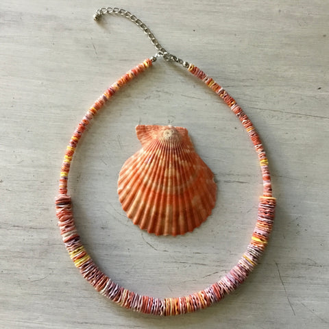 Scallop Heishi Necklace