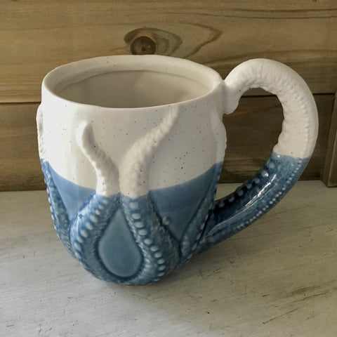 Blue & White Tentacle Mug
