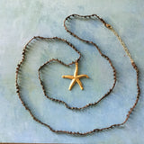Golden Starfish Pyrite Necklace
