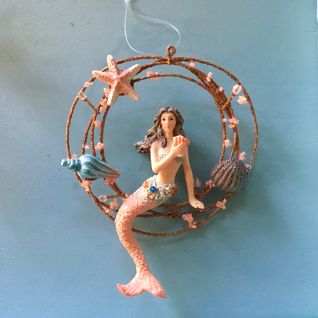 Sitting Mermaid Swing Ornament