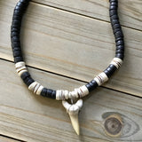 Shark Tooth Tapered Bead Necklace