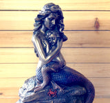 Mother and Child Mermaid Clock