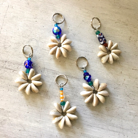 Cowrie Flower Whimsy Keychain
